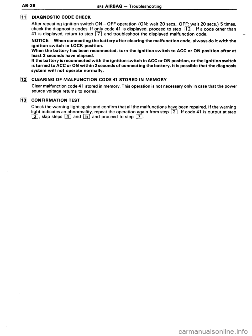 TOYOTA MR-2 1991  Factory Repair Manual 