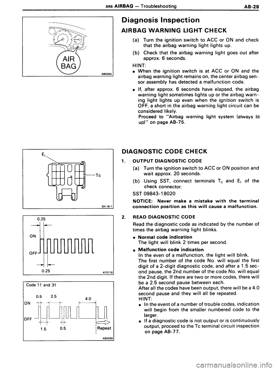 TOYOTA MR-2 1991  Factory Repair Manual 