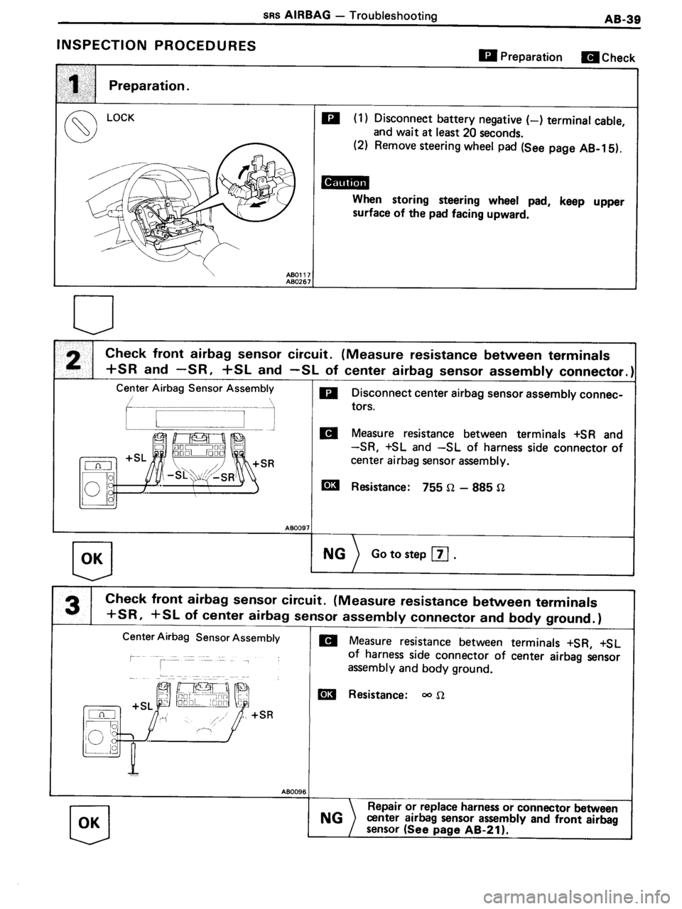 TOYOTA MR-2 1991  Factory Repair Manual 