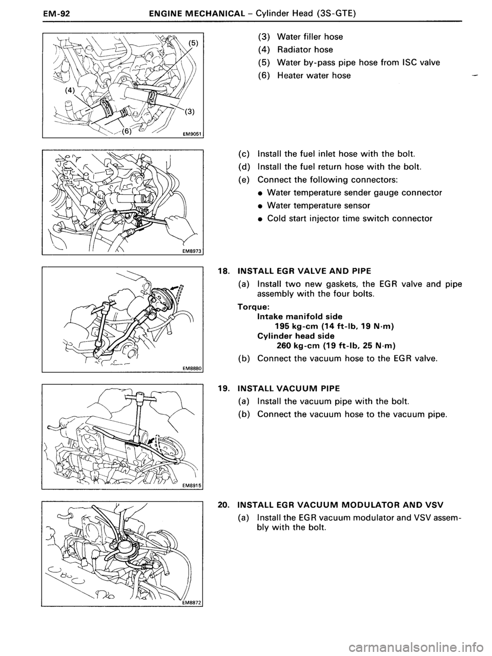 TOYOTA MR-2 1991  Factory Repair Manual 