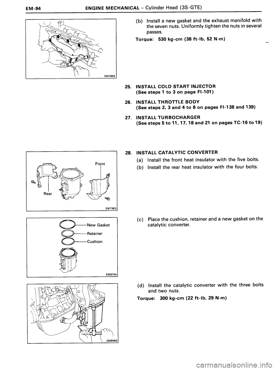 TOYOTA MR-2 1991  Factory Repair Manual 