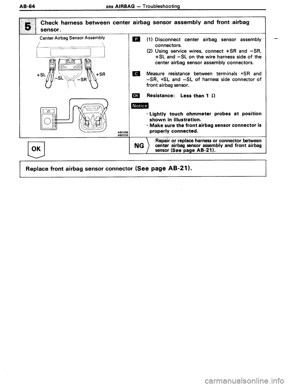 TOYOTA MR-2 1991  Factory Repair Manual 