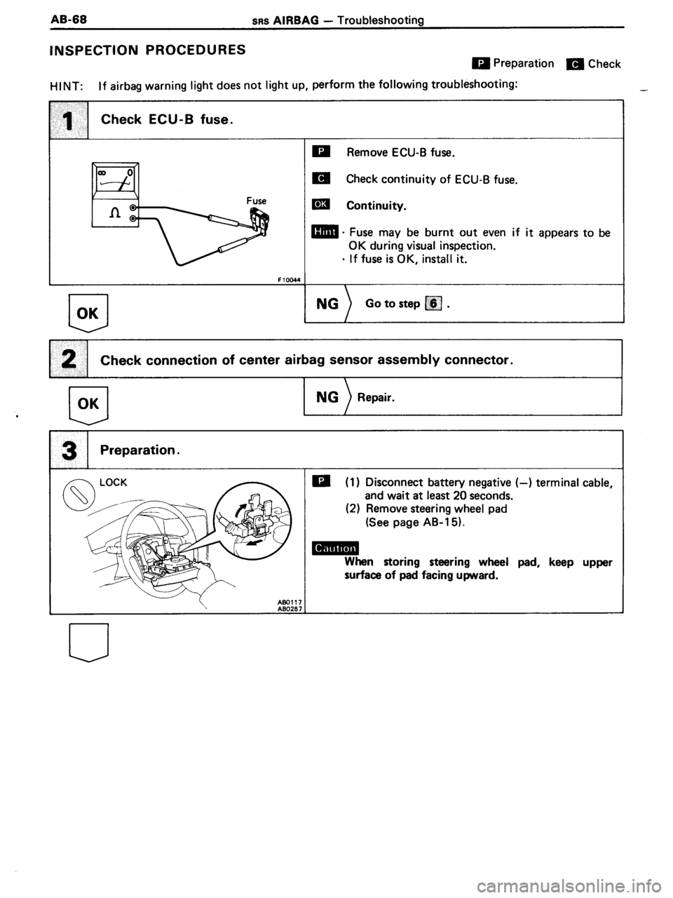 TOYOTA MR-2 1991  Factory Repair Manual 