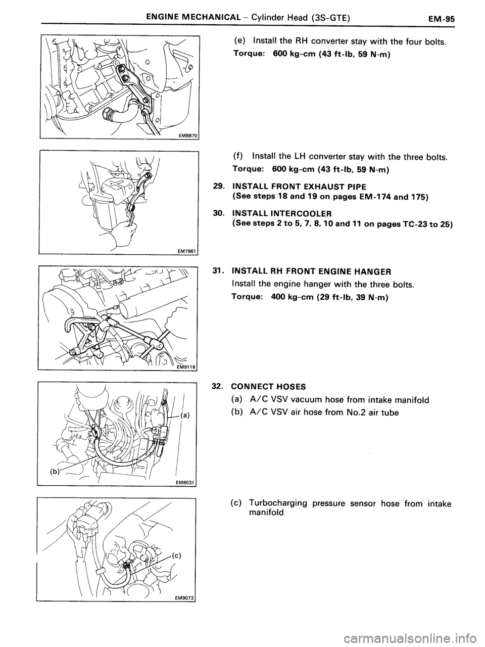 TOYOTA MR-2 1991  Factory Repair Manual 