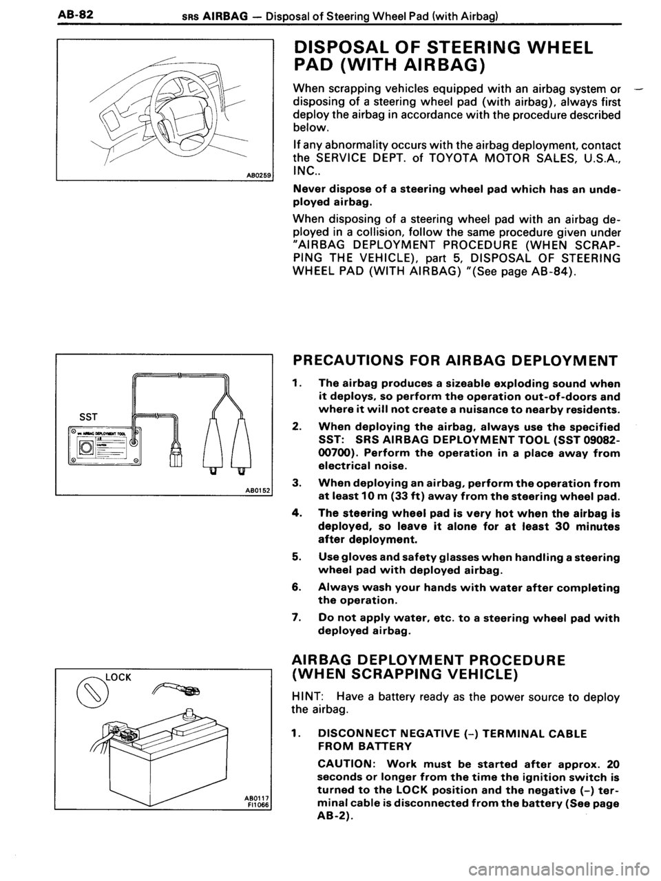 TOYOTA MR-2 1991  Factory Repair Manual 