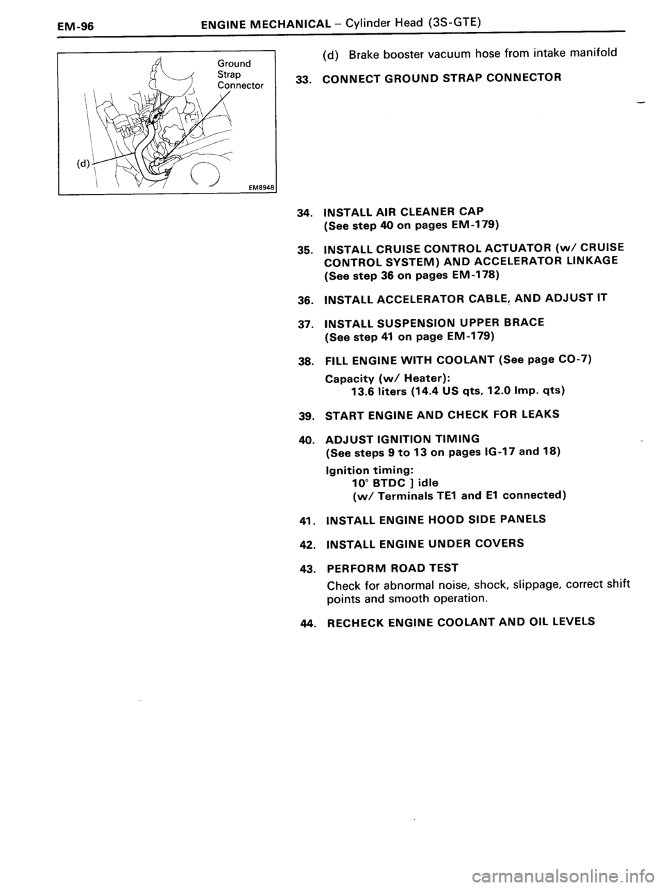 TOYOTA MR-2 1991  Factory Repair Manual 