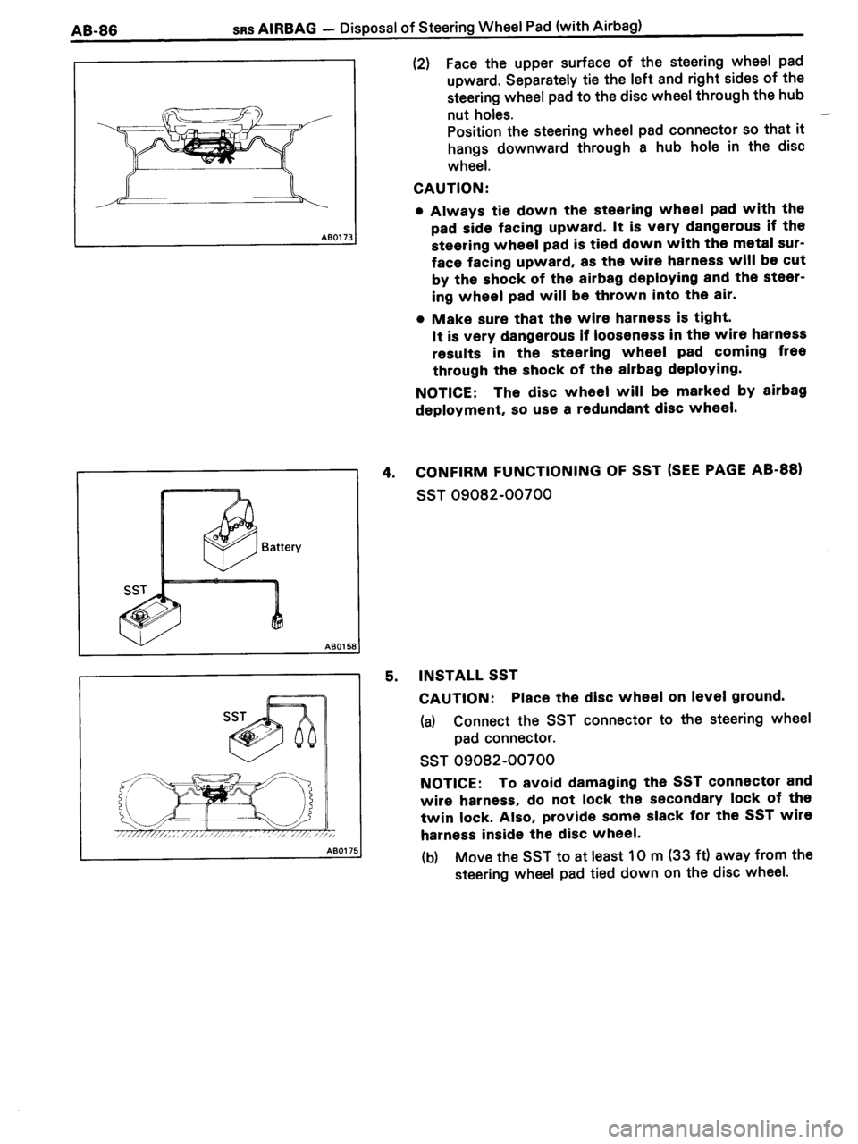 TOYOTA MR-2 1991  Factory Repair Manual 