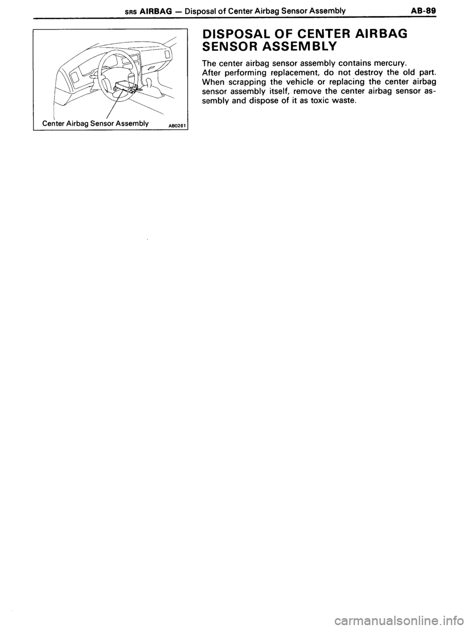 TOYOTA MR-2 1991  Factory Repair Manual 