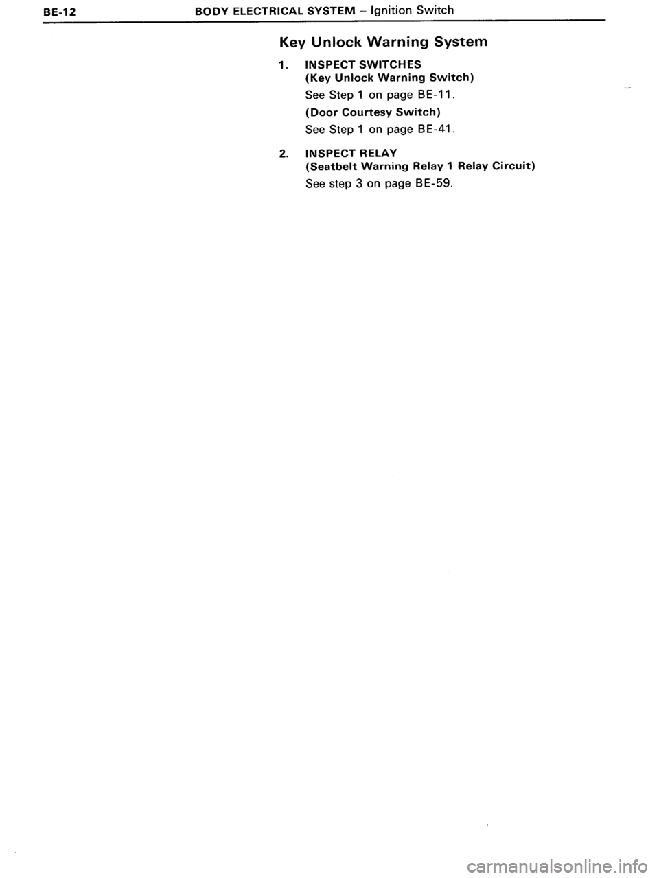 TOYOTA MR-2 1991  Factory Repair Manual 