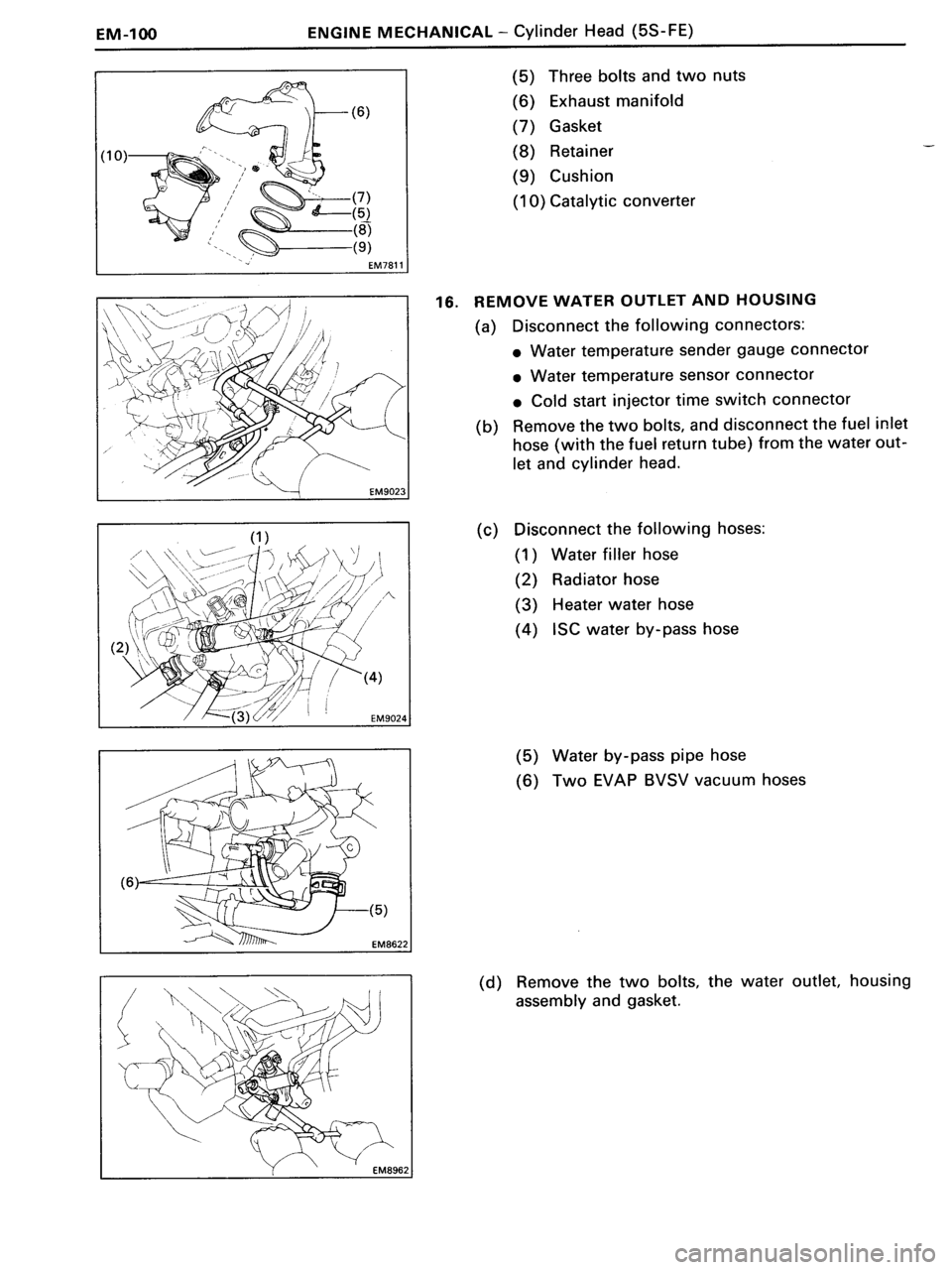TOYOTA MR-2 1991  Factory Repair Manual 