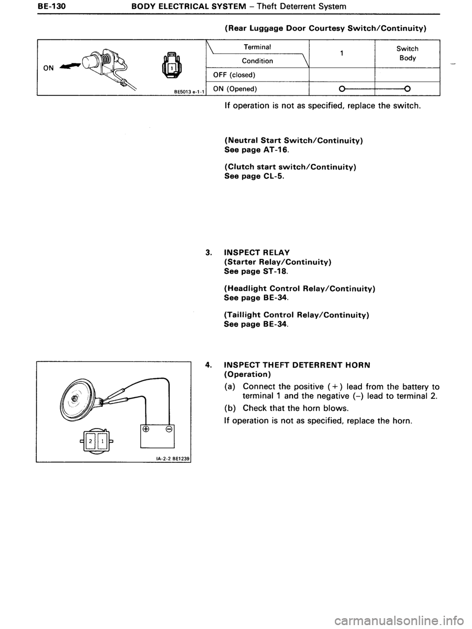 TOYOTA MR-2 1991  Factory Repair Manual 