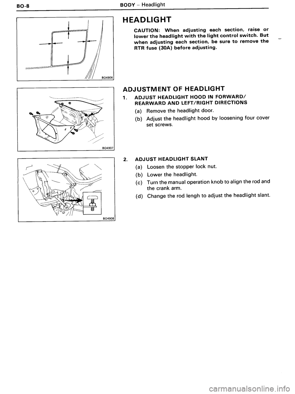 TOYOTA MR-2 1991  Factory Repair Manual 