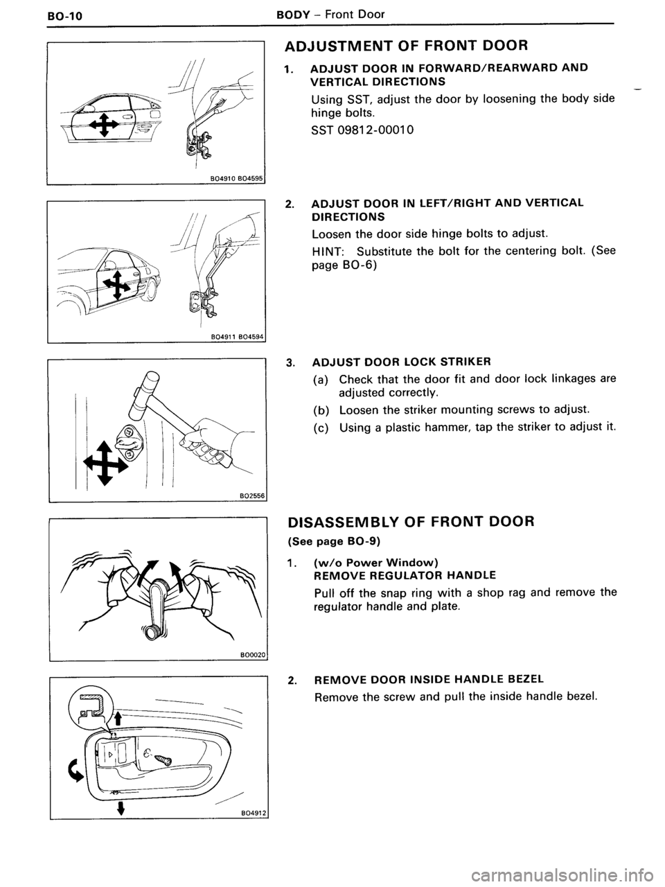 TOYOTA MR-2 1991  Factory Repair Manual 