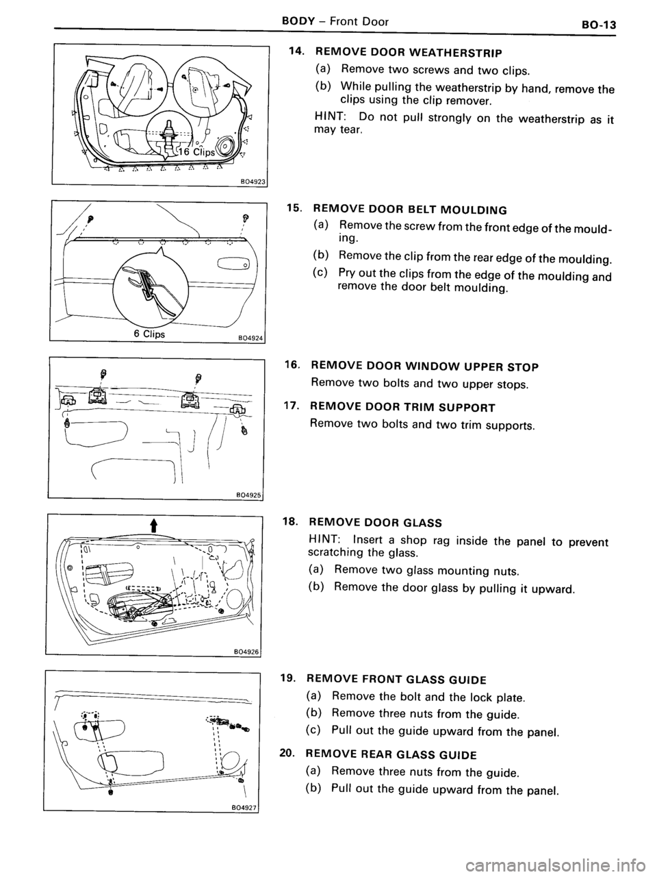 TOYOTA MR-2 1991  Factory Repair Manual 