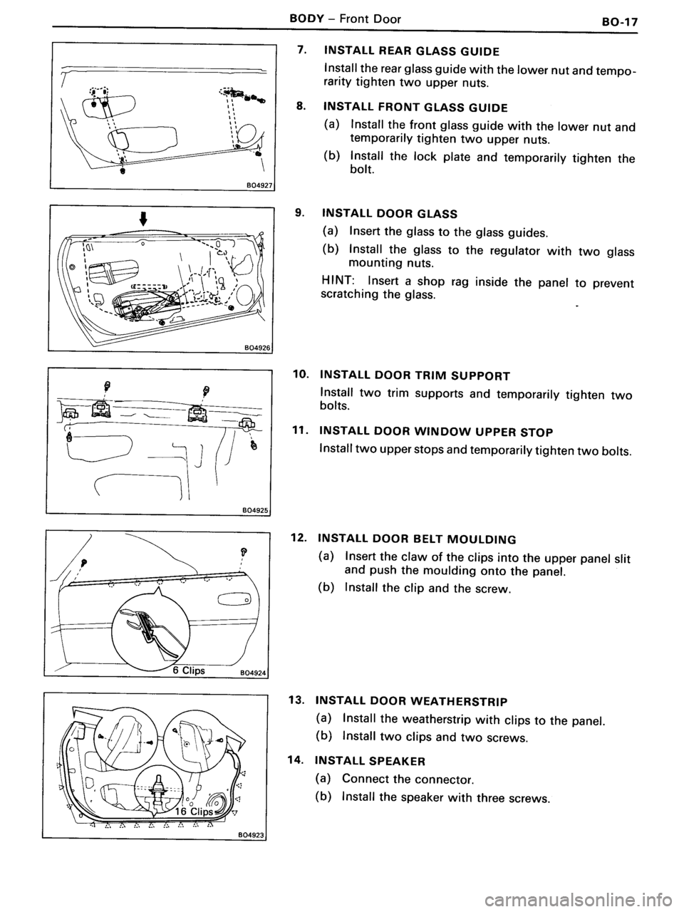 TOYOTA MR-2 1991  Factory Repair Manual 