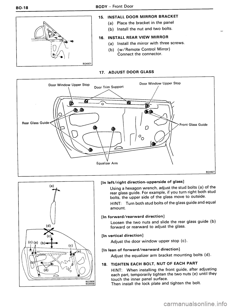TOYOTA MR-2 1991  Factory Repair Manual 