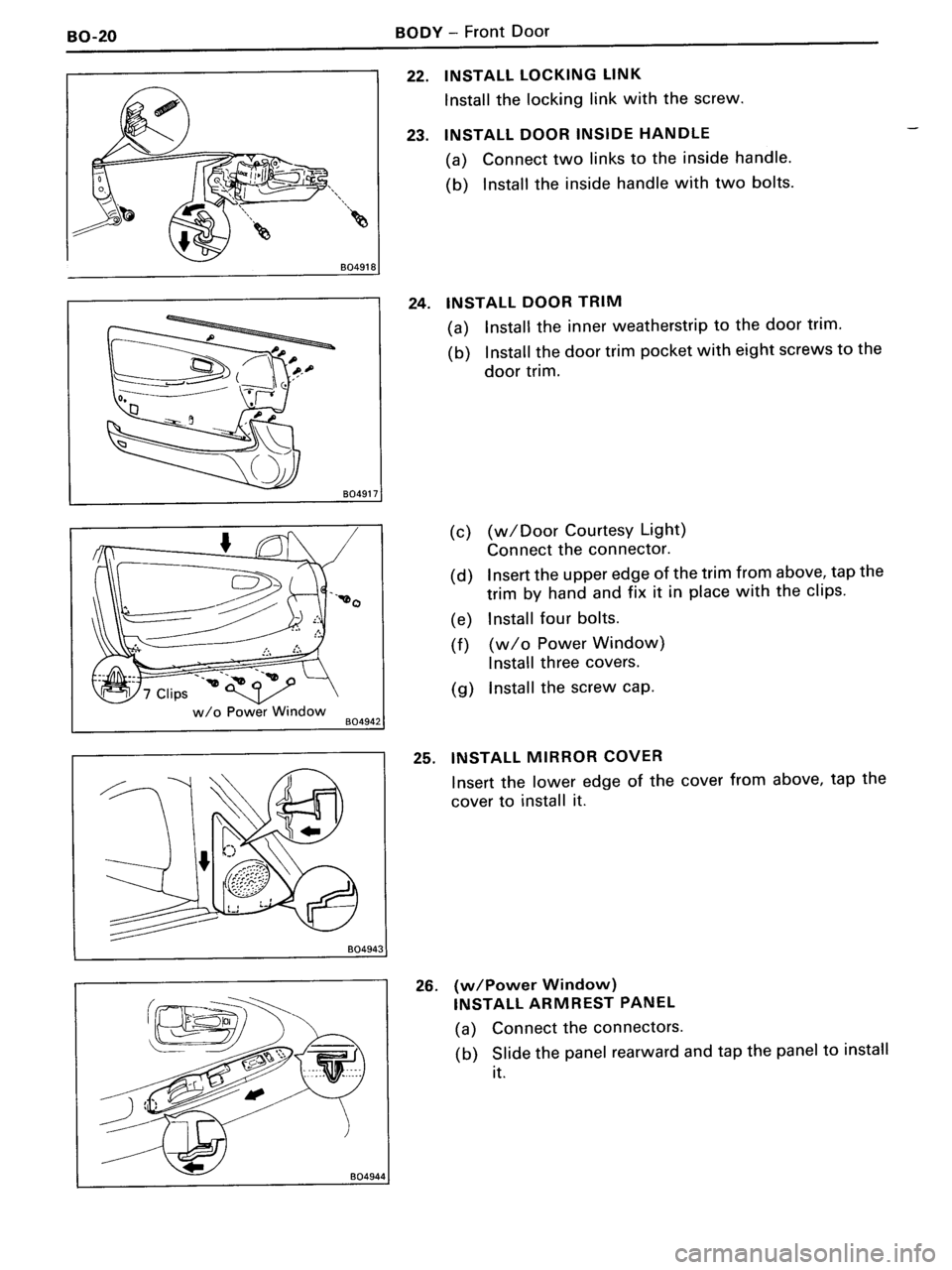 TOYOTA MR-2 1991  Factory Repair Manual 
