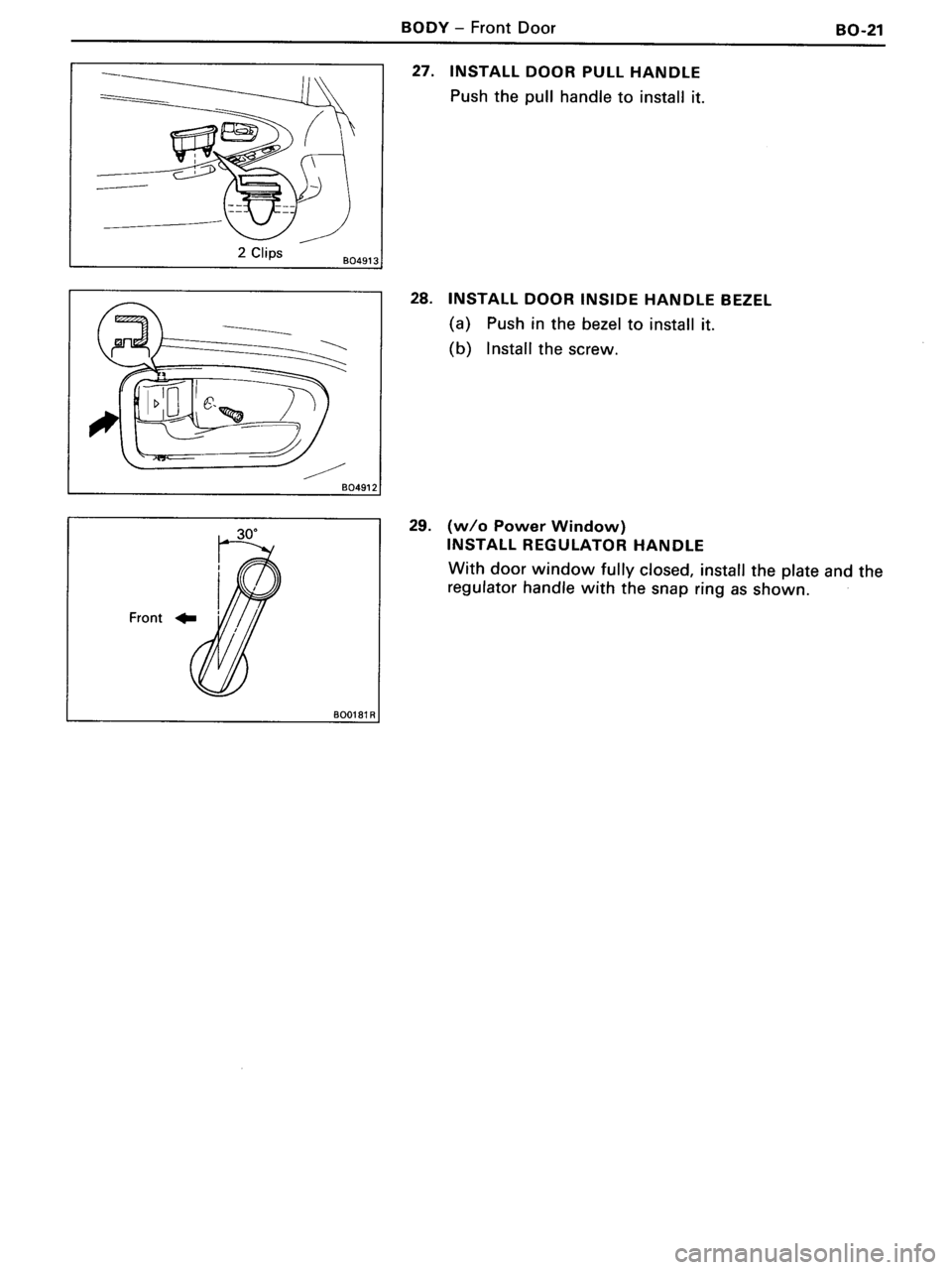 TOYOTA MR-2 1991  Factory Repair Manual 