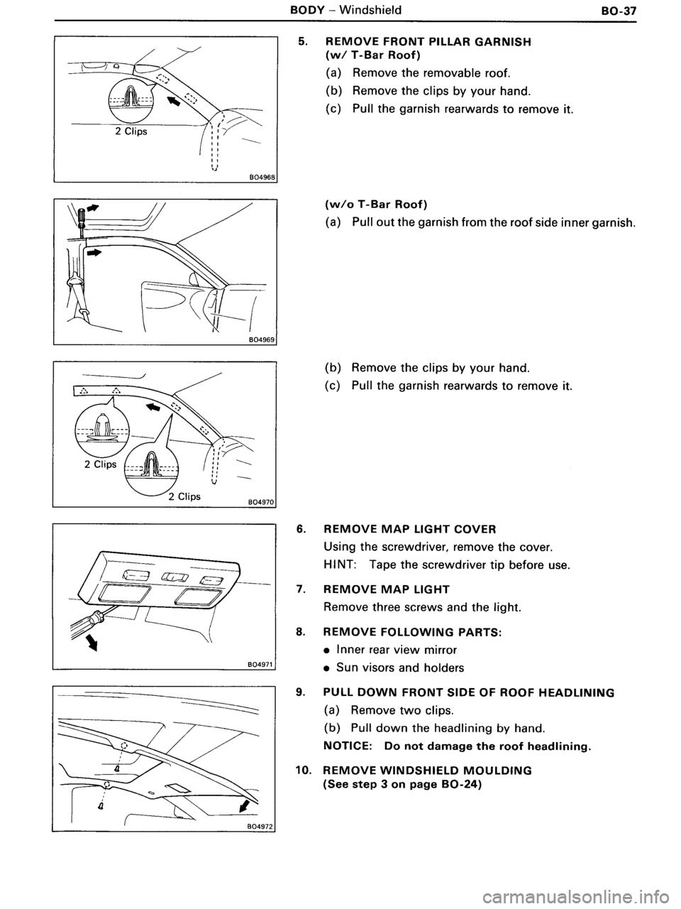 TOYOTA MR-2 1991  Factory Repair Manual 