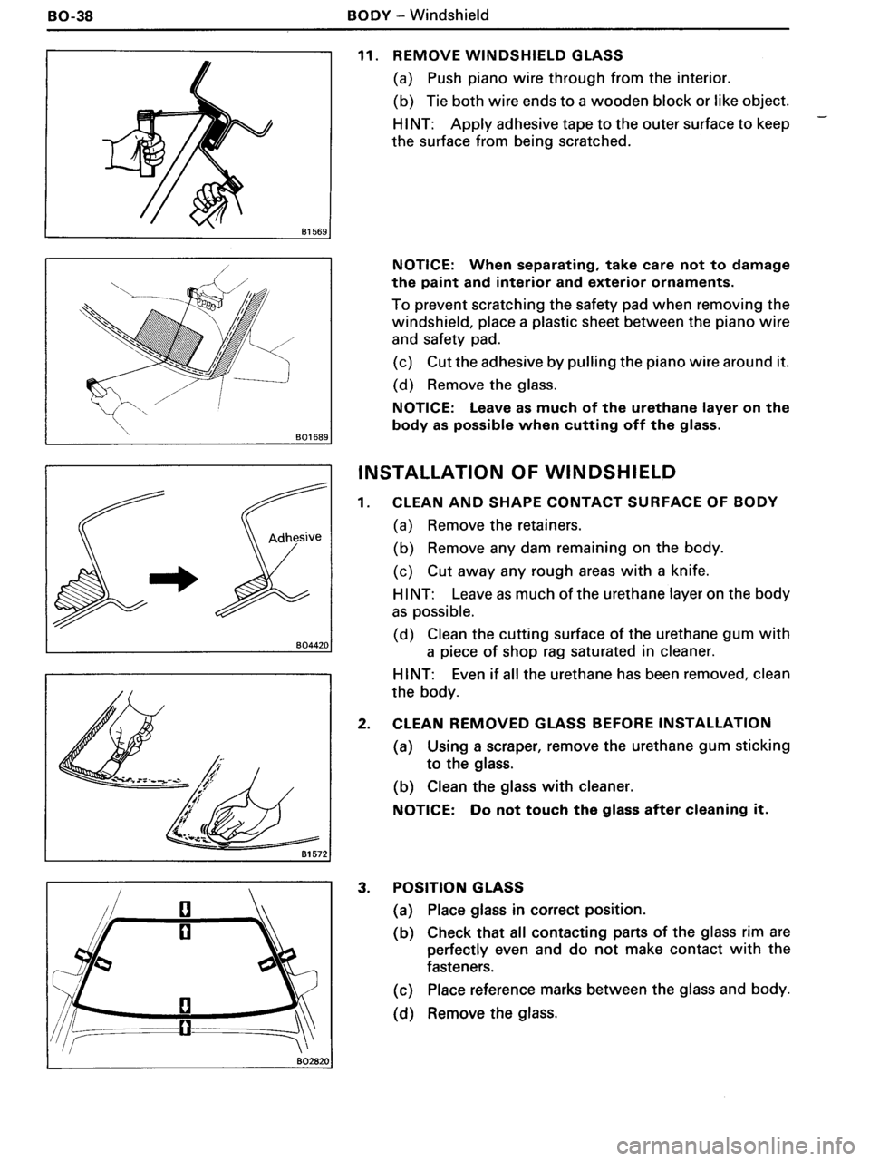 TOYOTA MR-2 1991  Factory Repair Manual 
