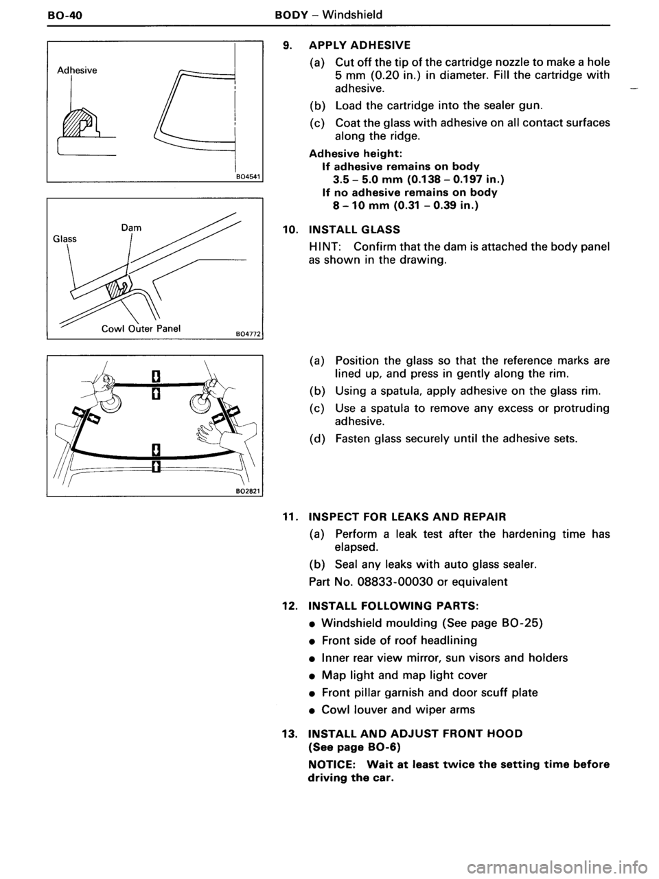 TOYOTA MR-2 1991  Factory Repair Manual 