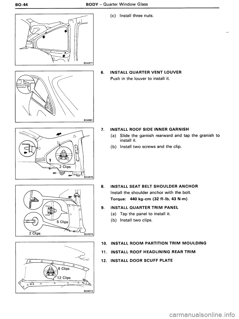 TOYOTA MR-2 1991  Factory Repair Manual 