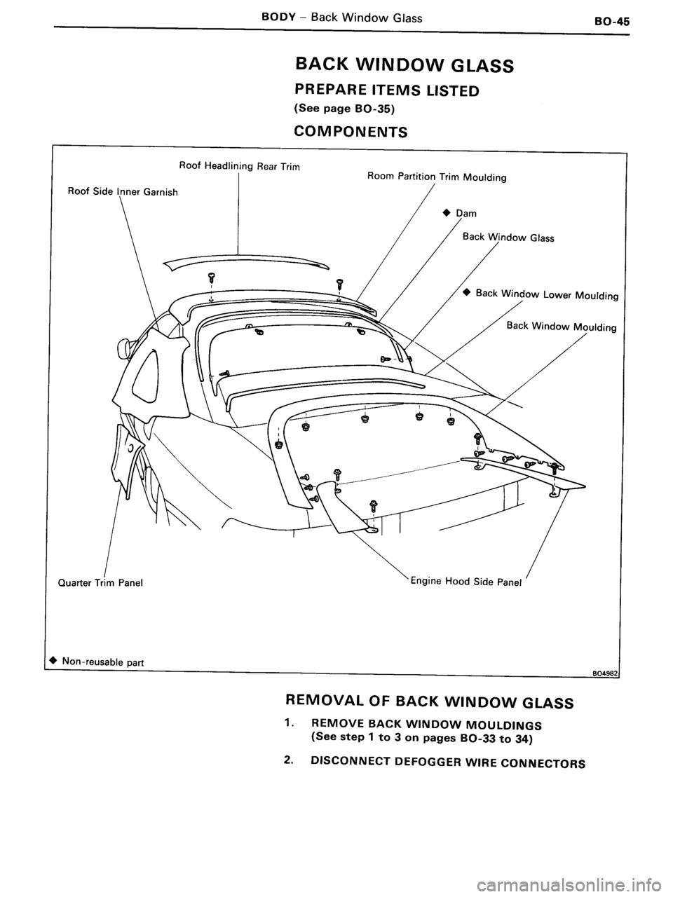 TOYOTA MR-2 1991  Factory Repair Manual 
