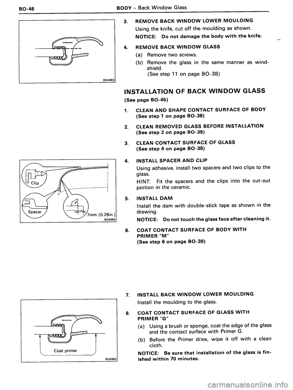 TOYOTA MR-2 1991  Factory Repair Manual 