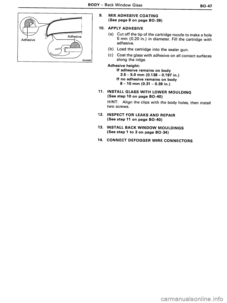 TOYOTA MR-2 1991  Factory Repair Manual 