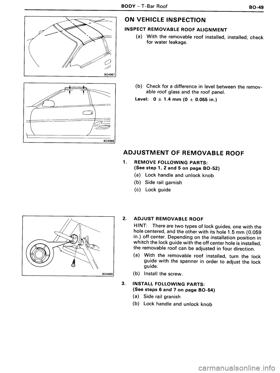 TOYOTA MR-2 1991  Factory Repair Manual 