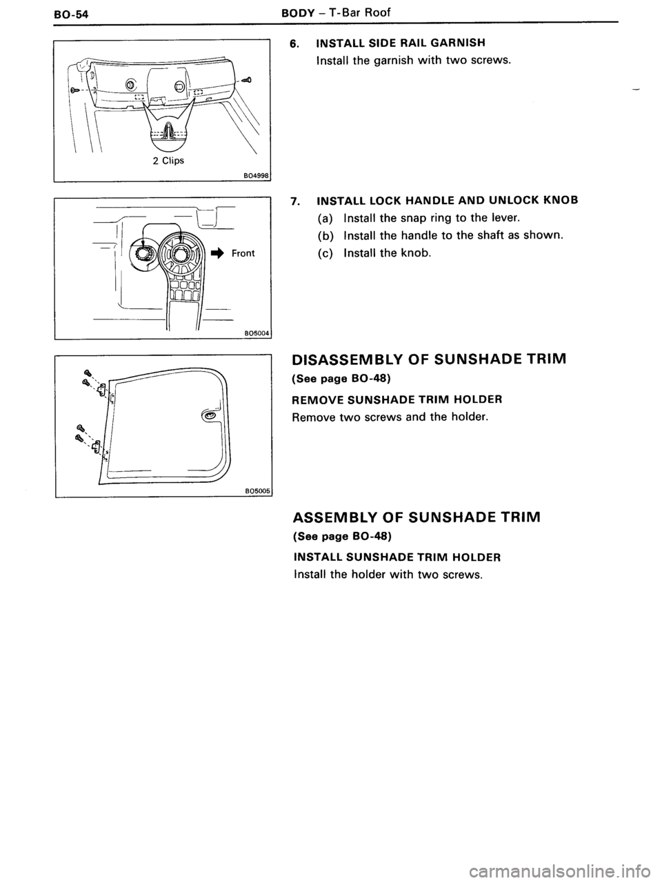 TOYOTA MR-2 1991  Factory Repair Manual 