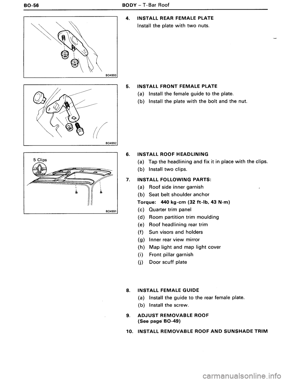 TOYOTA MR-2 1991  Factory Repair Manual 