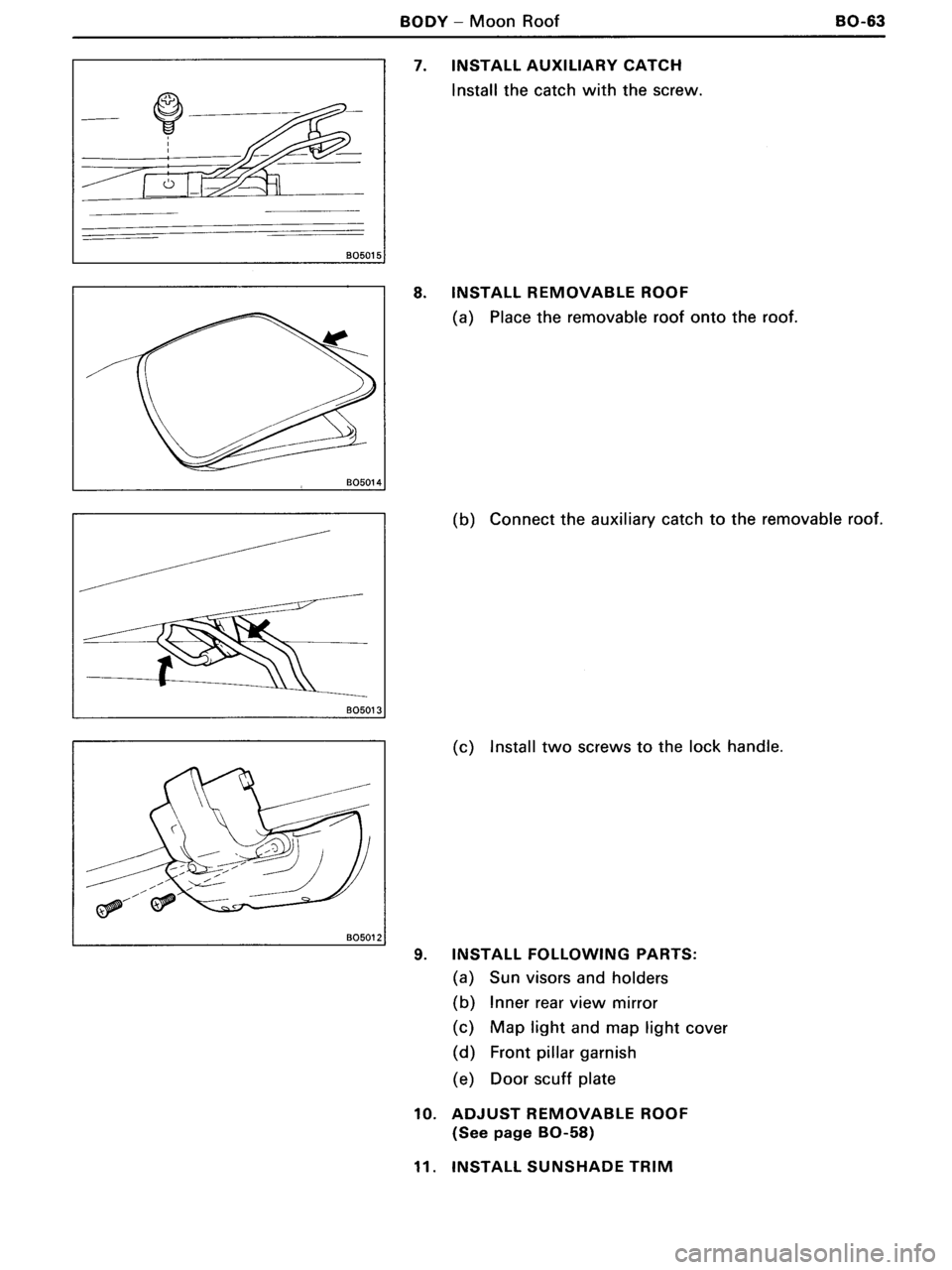 TOYOTA MR-2 1991  Factory Repair Manual 