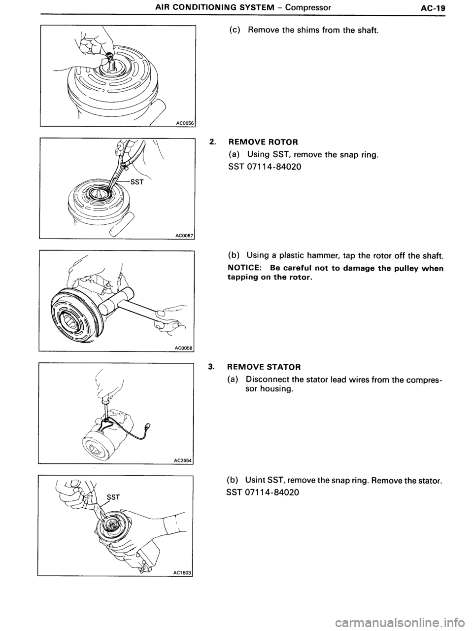 TOYOTA MR-2 1991  Factory Repair Manual 