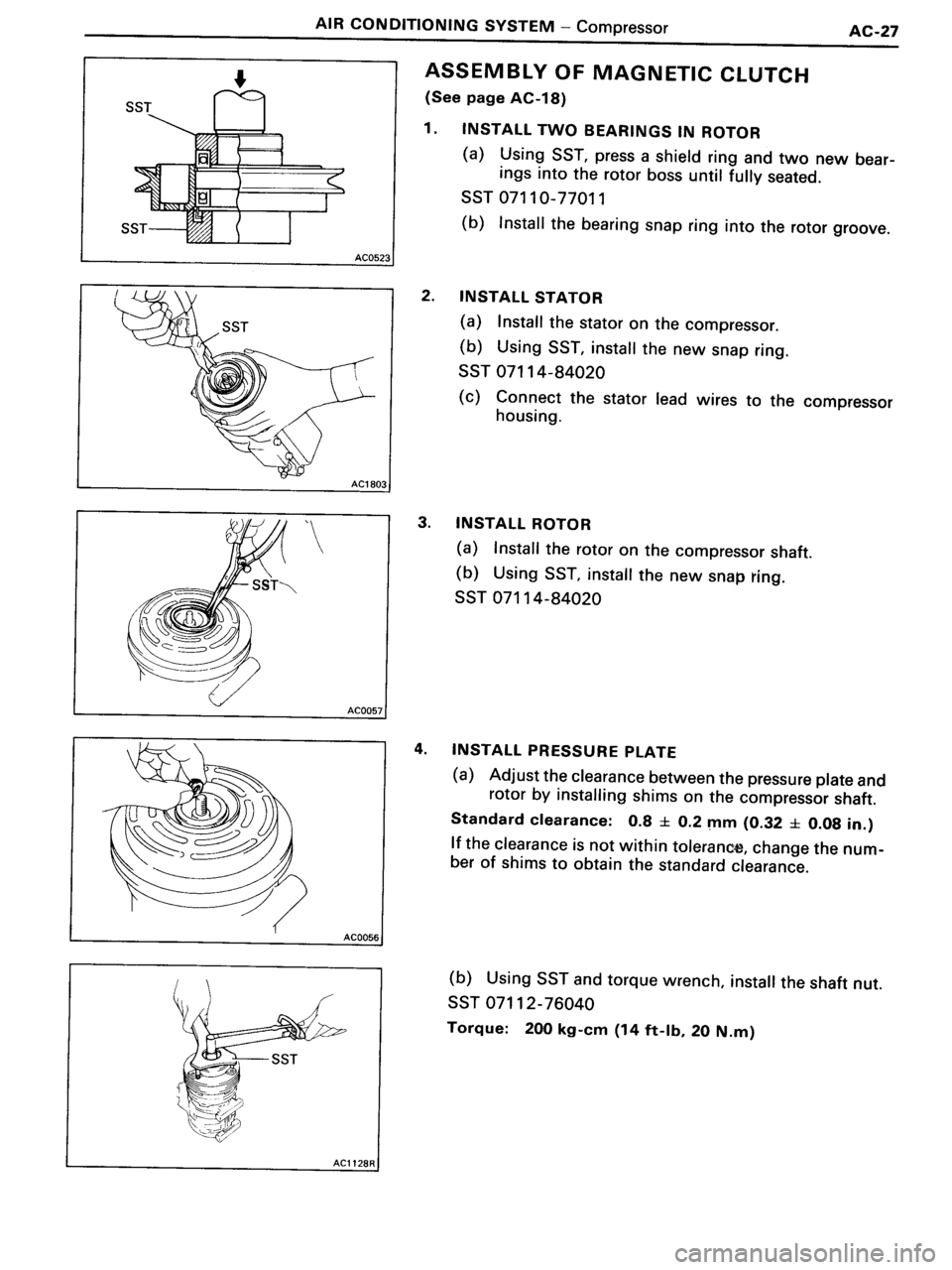 TOYOTA MR-2 1991  Factory Repair Manual 