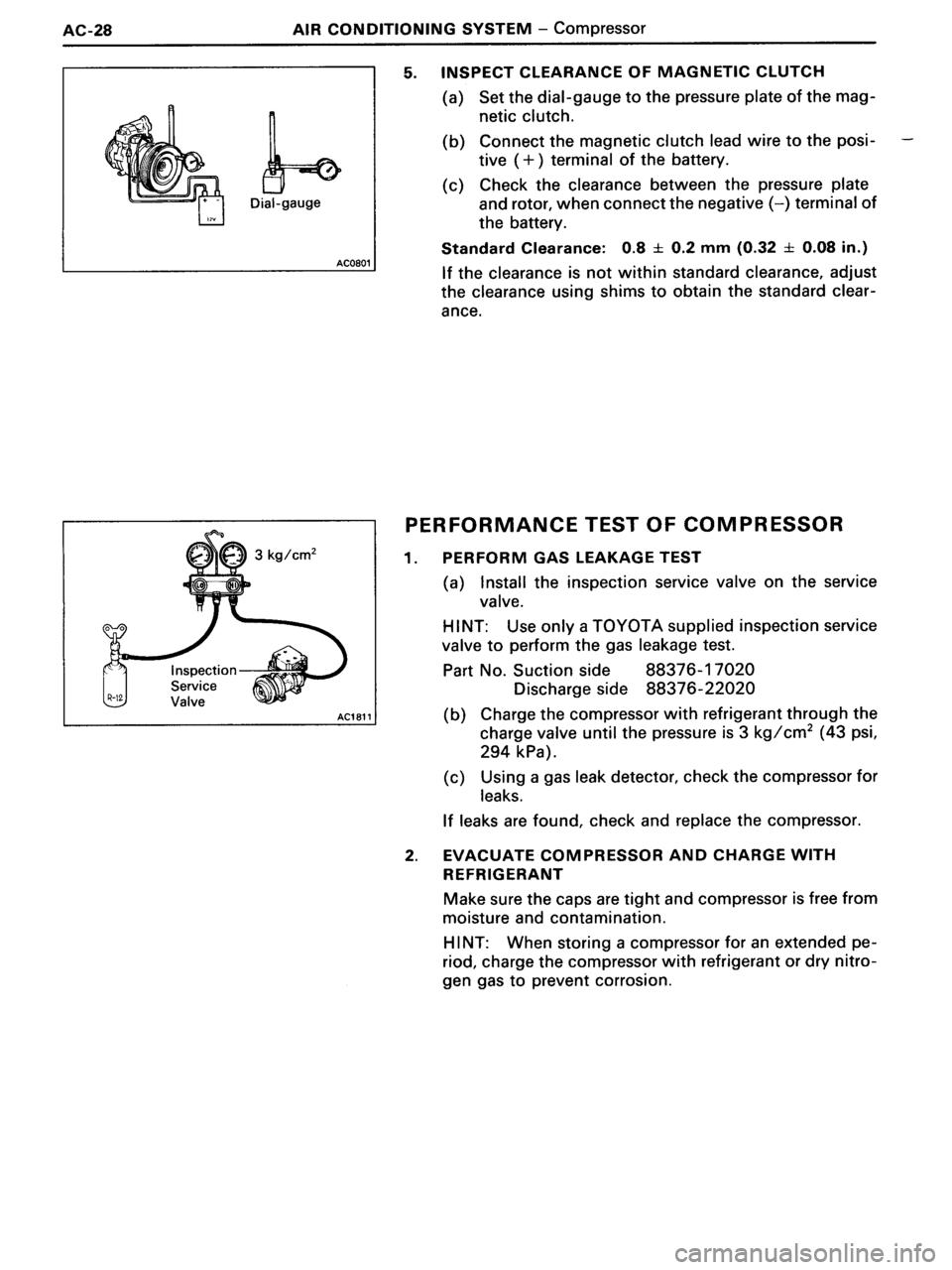 TOYOTA MR-2 1991  Factory Repair Manual 
