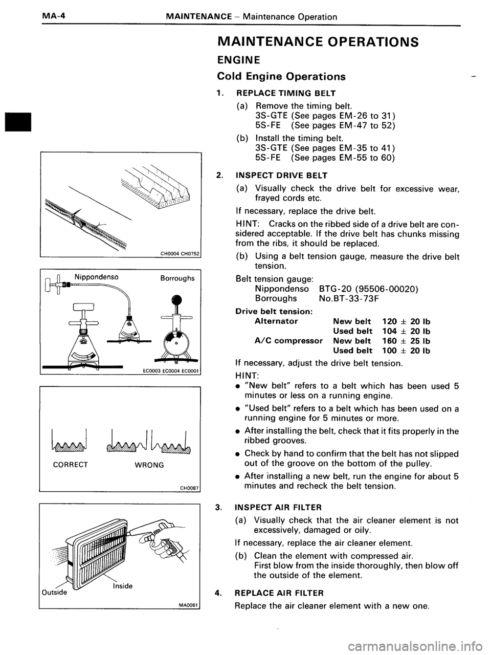 TOYOTA MR-2 1991  Factory Repair Manual 