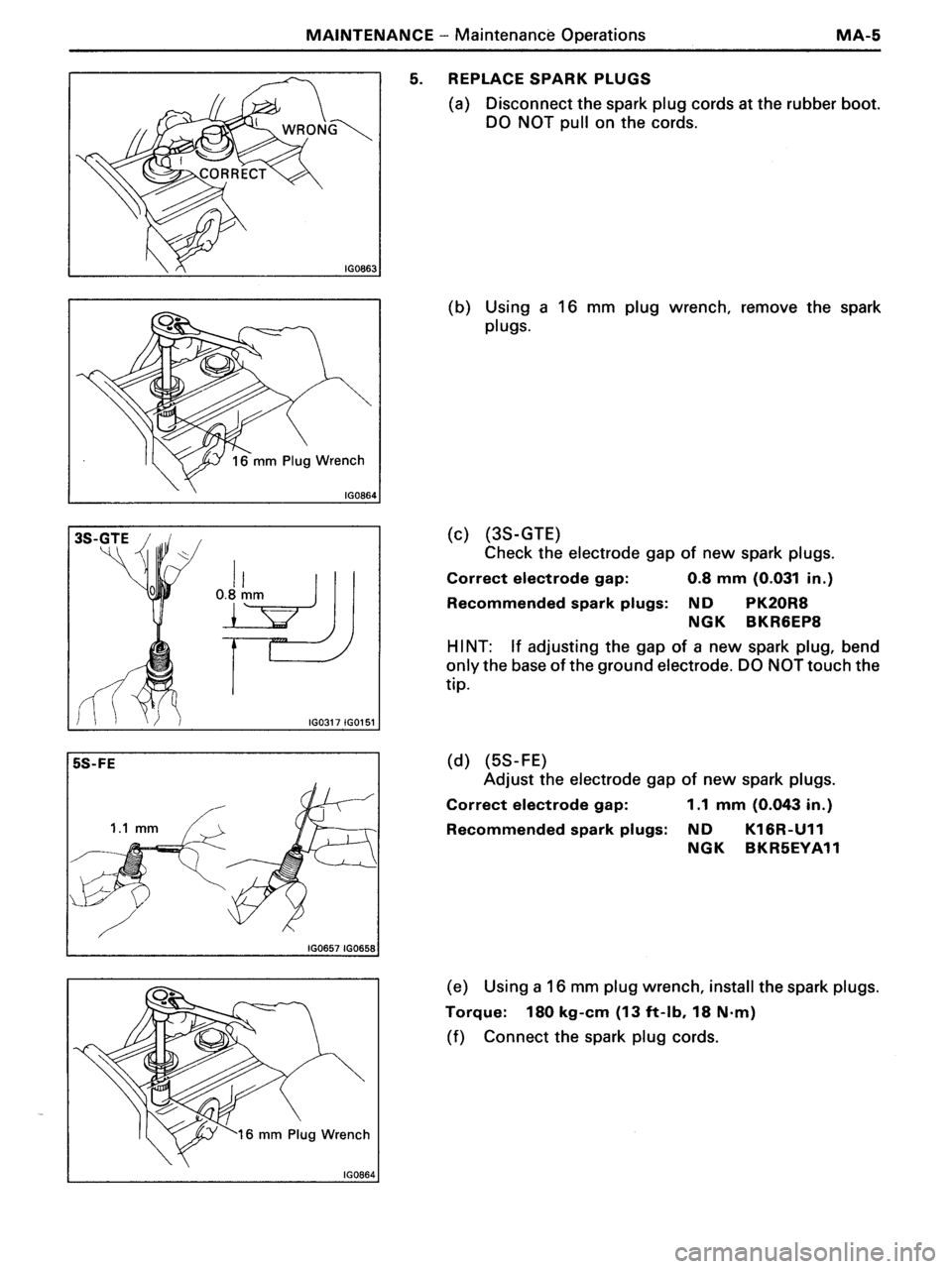 TOYOTA MR-2 1991  Factory Repair Manual 
