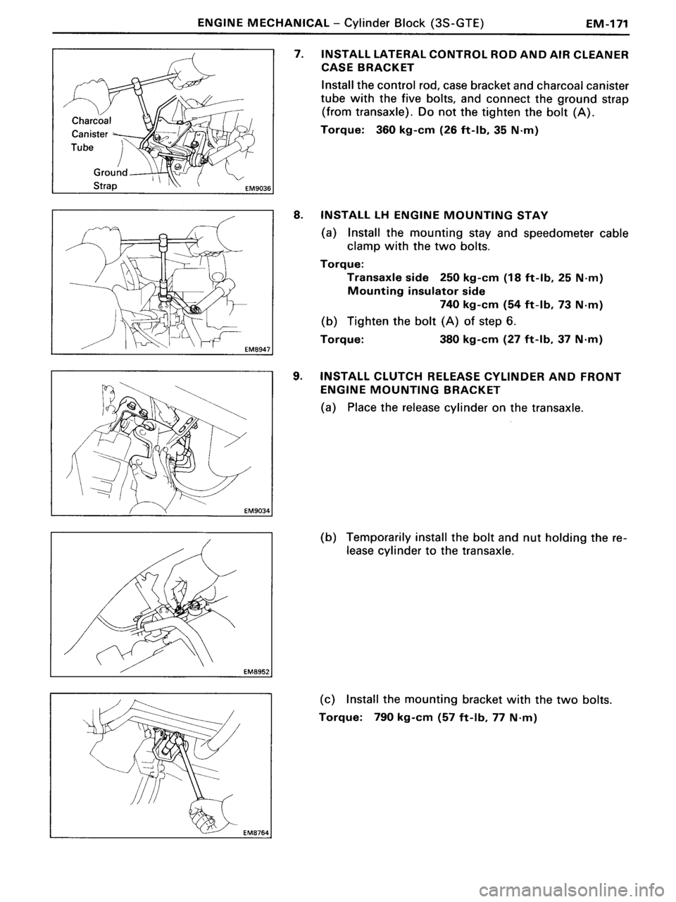 TOYOTA MR-2 1991  Factory Repair Manual 