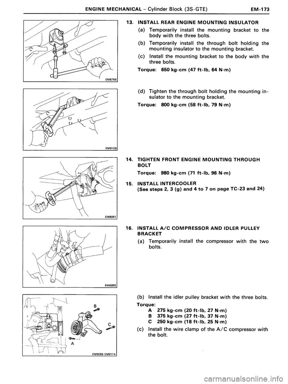 TOYOTA MR-2 1991  Factory Repair Manual 