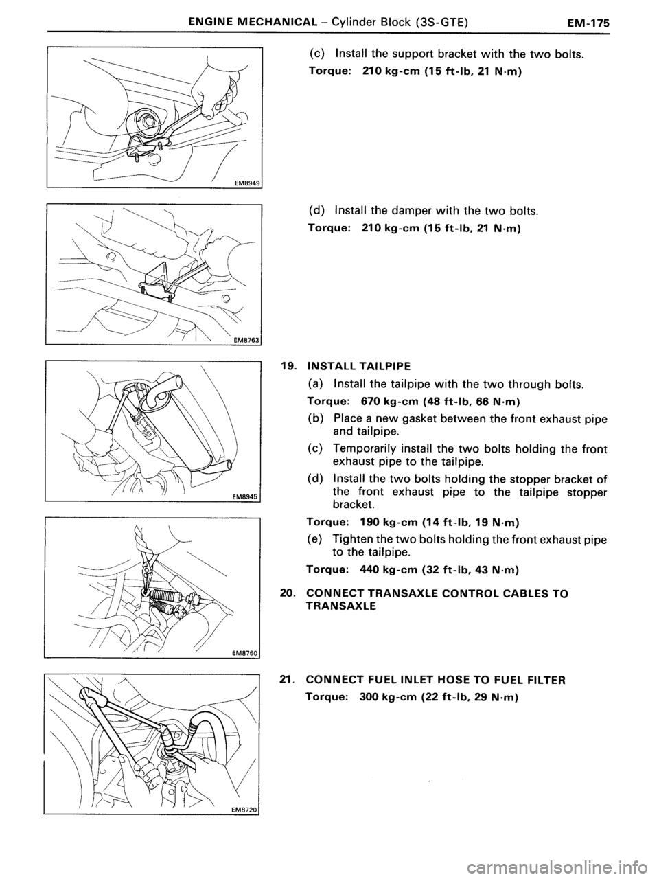 TOYOTA MR-2 1991  Factory Repair Manual 