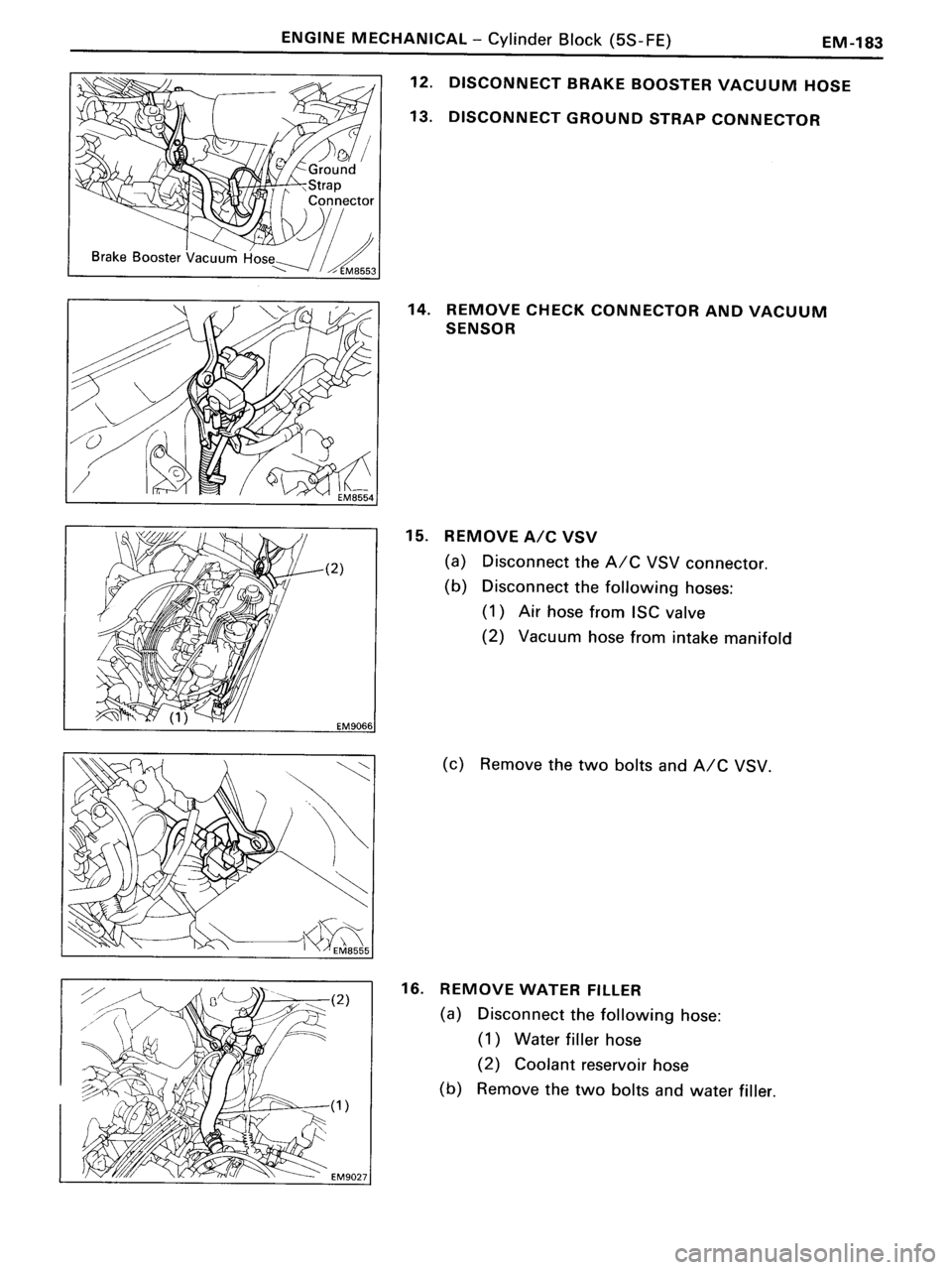 TOYOTA MR-2 1991  Factory Repair Manual 