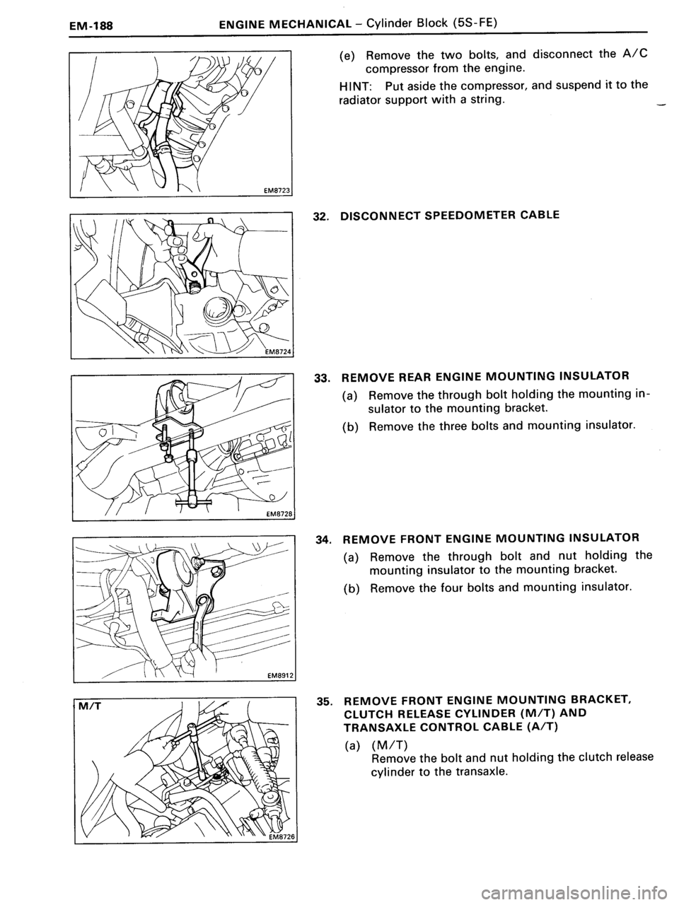 TOYOTA MR-2 1991  Factory Repair Manual 