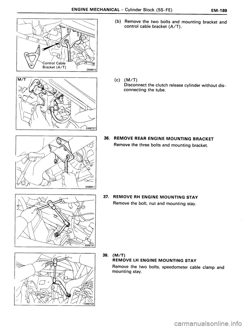 TOYOTA MR-2 1991  Factory Repair Manual 