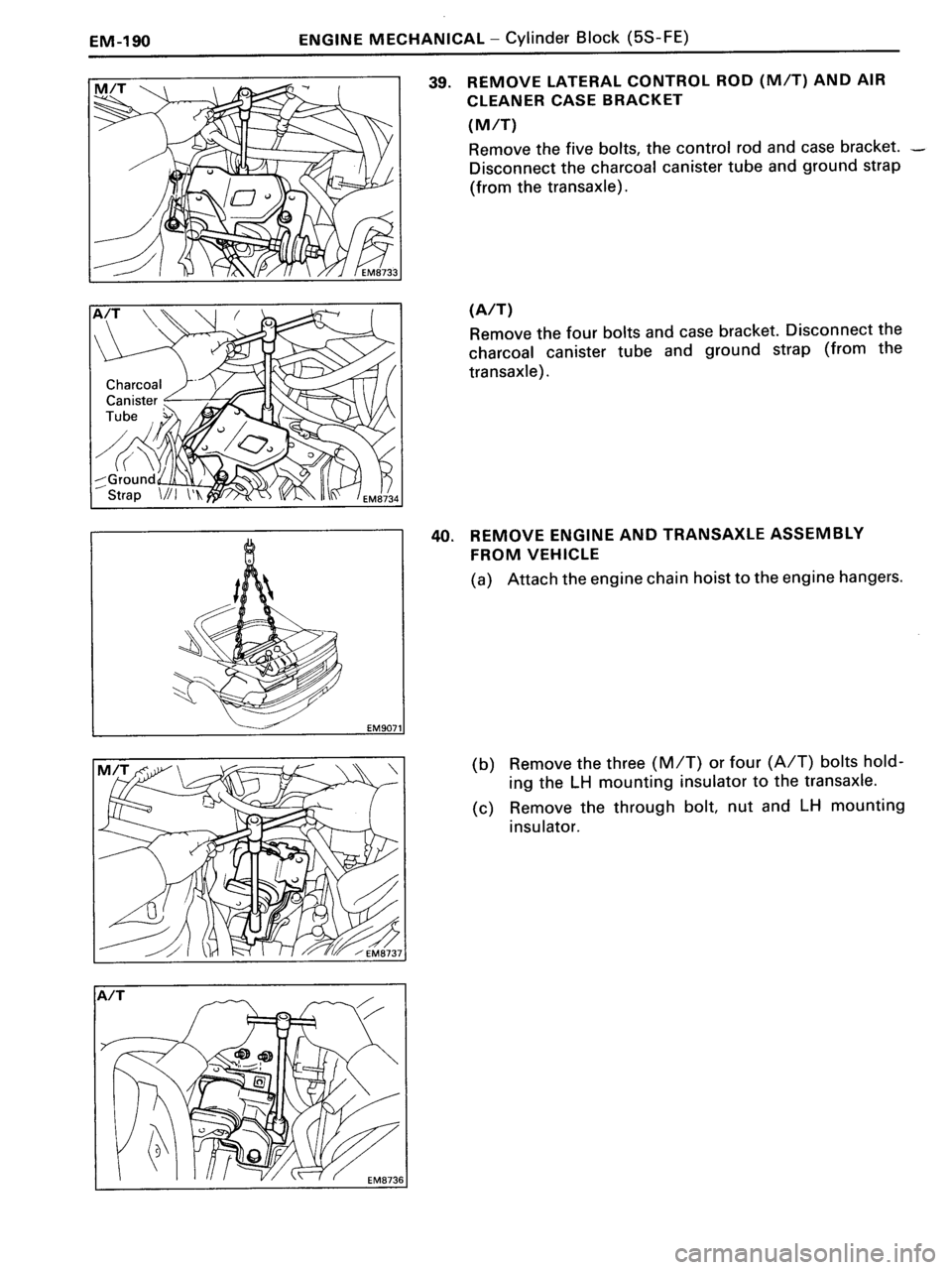 TOYOTA MR-2 1991  Factory Repair Manual 