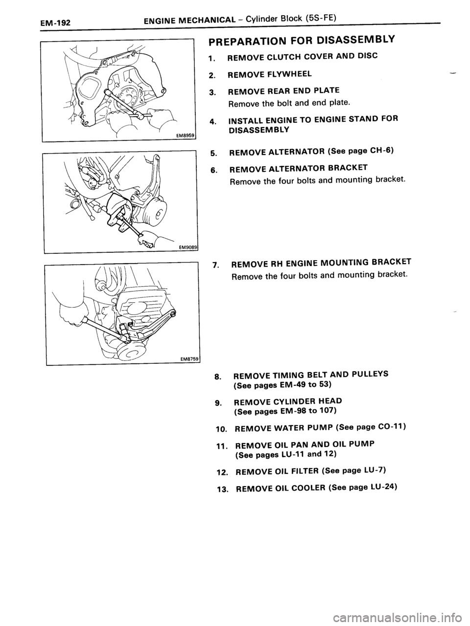 TOYOTA MR-2 1991  Factory Repair Manual 