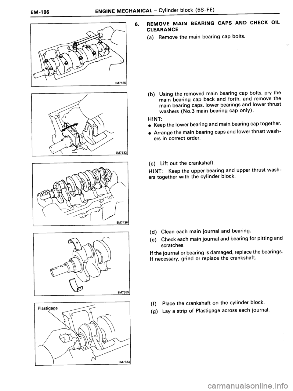 TOYOTA MR-2 1991  Factory Repair Manual 