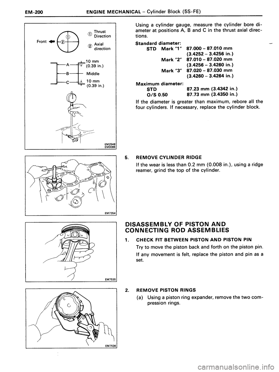 TOYOTA MR-2 1991  Factory Repair Manual 