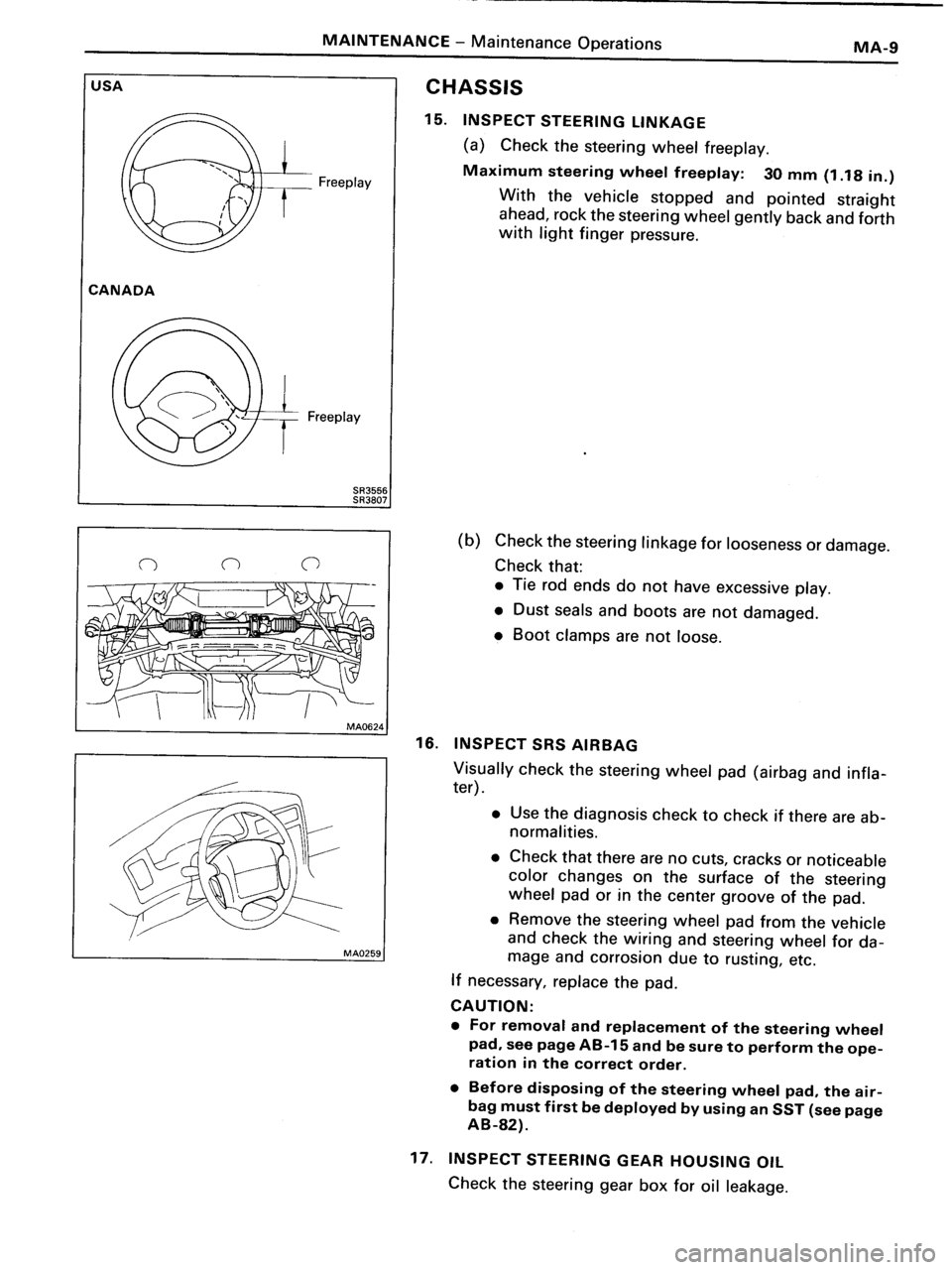 TOYOTA MR-2 1991  Factory Repair Manual 
