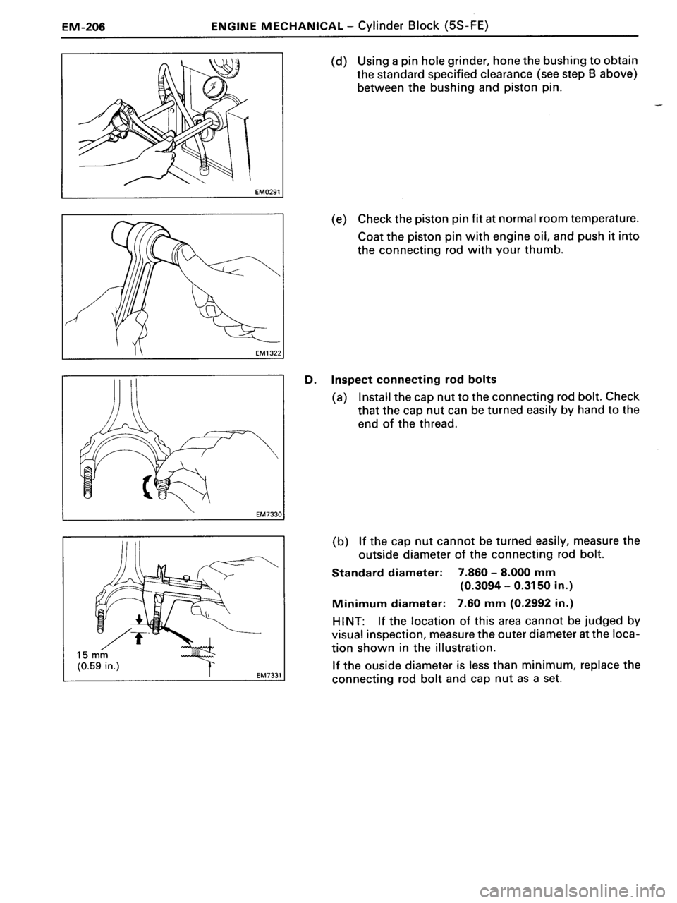 TOYOTA MR-2 1991  Factory Repair Manual 